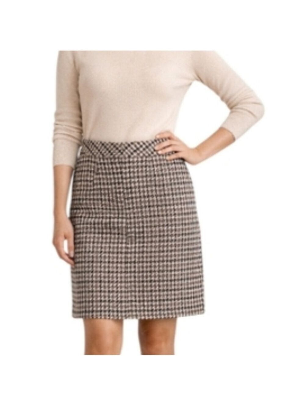 Talbots Petites Houndstooth Pencil Skirt 10P